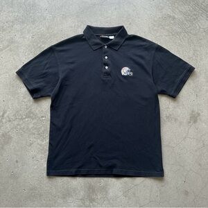 Y2K University Of Tennessee Volunteers Polo Shirt Black Football Logo vintage